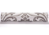 Vinil cinzento papel de parede vitoriano gravado removível, rasgo do damasco - resistente