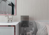 Papel de parede removível moderno das listras cinzentas simples para a casa, cobertas de parede gravadas