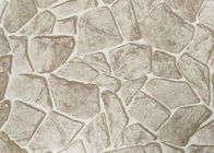 Papel de parede autoadesivo removível cinzento/papel de parede efeito da pedra com superfície gravada