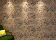 A sala de estudo 3D dirige a decoração da casa do papel de parede/papéis de parede florais do estilo do vintage, cor do café