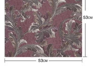 Papel de parede floral com tratamento de superfície gravado, OEM do teste padrão do vintage impermeável aceitado
