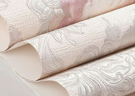 O teste padrão floral 3D dirige o Wallcovering do vintage do papel de parede com luz - cor cor-de-rosa, rolo 0.53*10m/