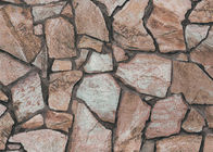 papel de parede popular durável do teste padrão da pedra do efeito 3D para a parede da casa com material do Pvc