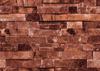 Papel de parede da decoração da casa do papel de parede do efeito do tijolo da espuma 3D do PVC do cinza/vermelho de tijolo