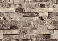 Papel de parede da decoração da casa do papel de parede do efeito do tijolo da espuma 3D do PVC do cinza/vermelho de tijolo